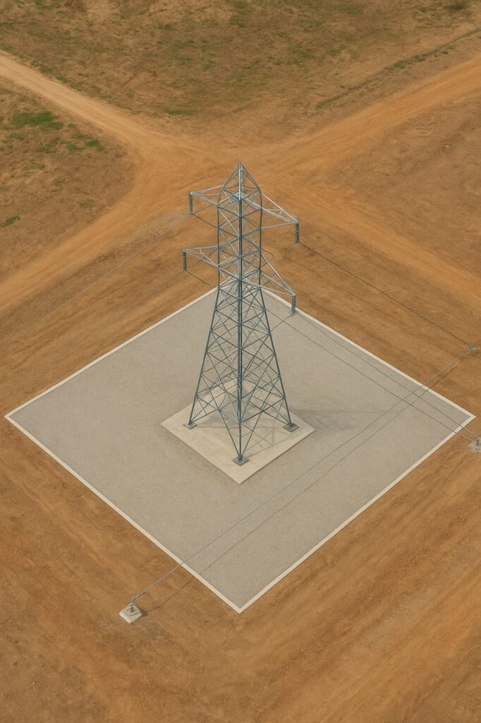 aerial view tower aerial view tower